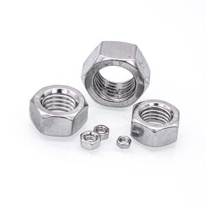 China Strength M3-M16 Stainless Steel Hexagon Nut Machine Thread Coarse Cold Forged Nut factory