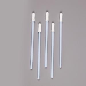 China Disposable Thermally Bonded Small Knitted Single Layer Polyester Fiber Lens Cleaning Tips Swab for PCB factory