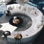 Custom Italian High End Modular Sectional Leather Sofa Fabric MDF Paint Modern