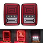 Back Up LED Tail Lights Shock Resistant Clear PC Cover Durable Black ABS Housing