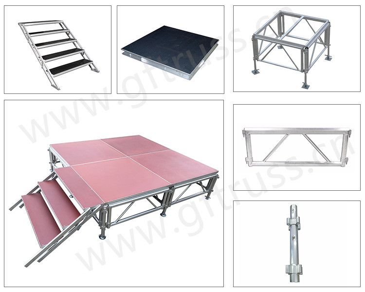 portable stage for outdoor concert stage truss system/aluminum stage easy assemble