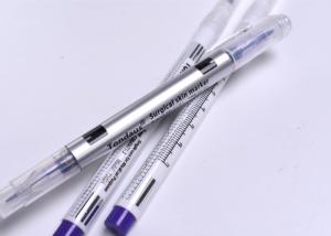 China Non Toxic Surgical Tattoo Skin Marker Pen with Ruler for 3D Eyebrow Microblading Permanent Makeup Tattoo Marker Pen factory