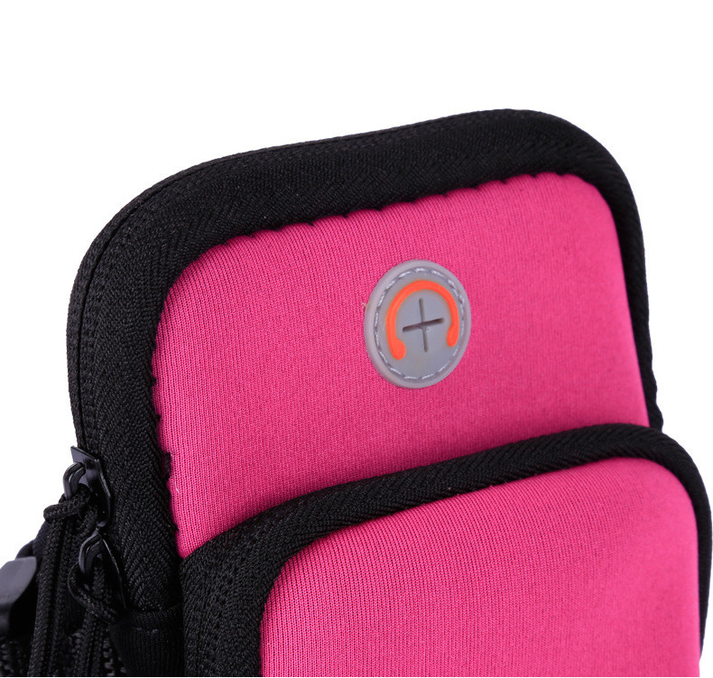 Outdoor sports arm bag neoprene fabric 18cm logo customized five colors