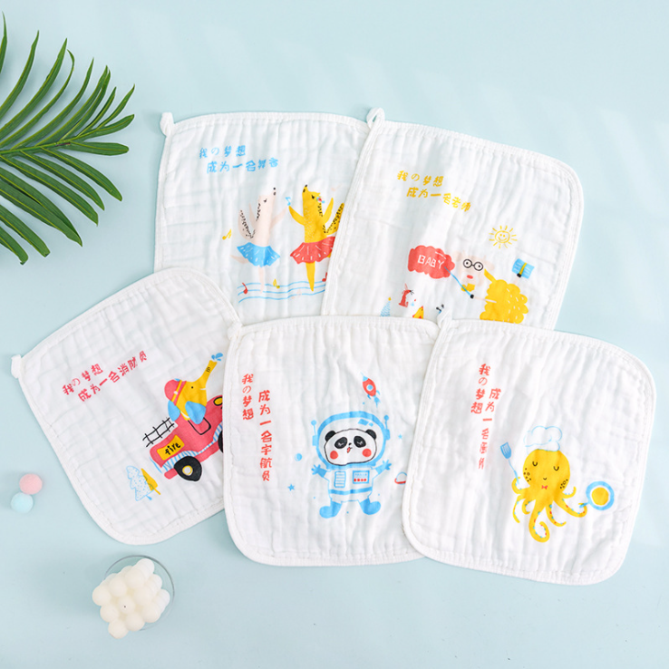 Sustainable 100% Cotton Muslin Squares for Unisex Baby Reusable Muslin Face Cloth