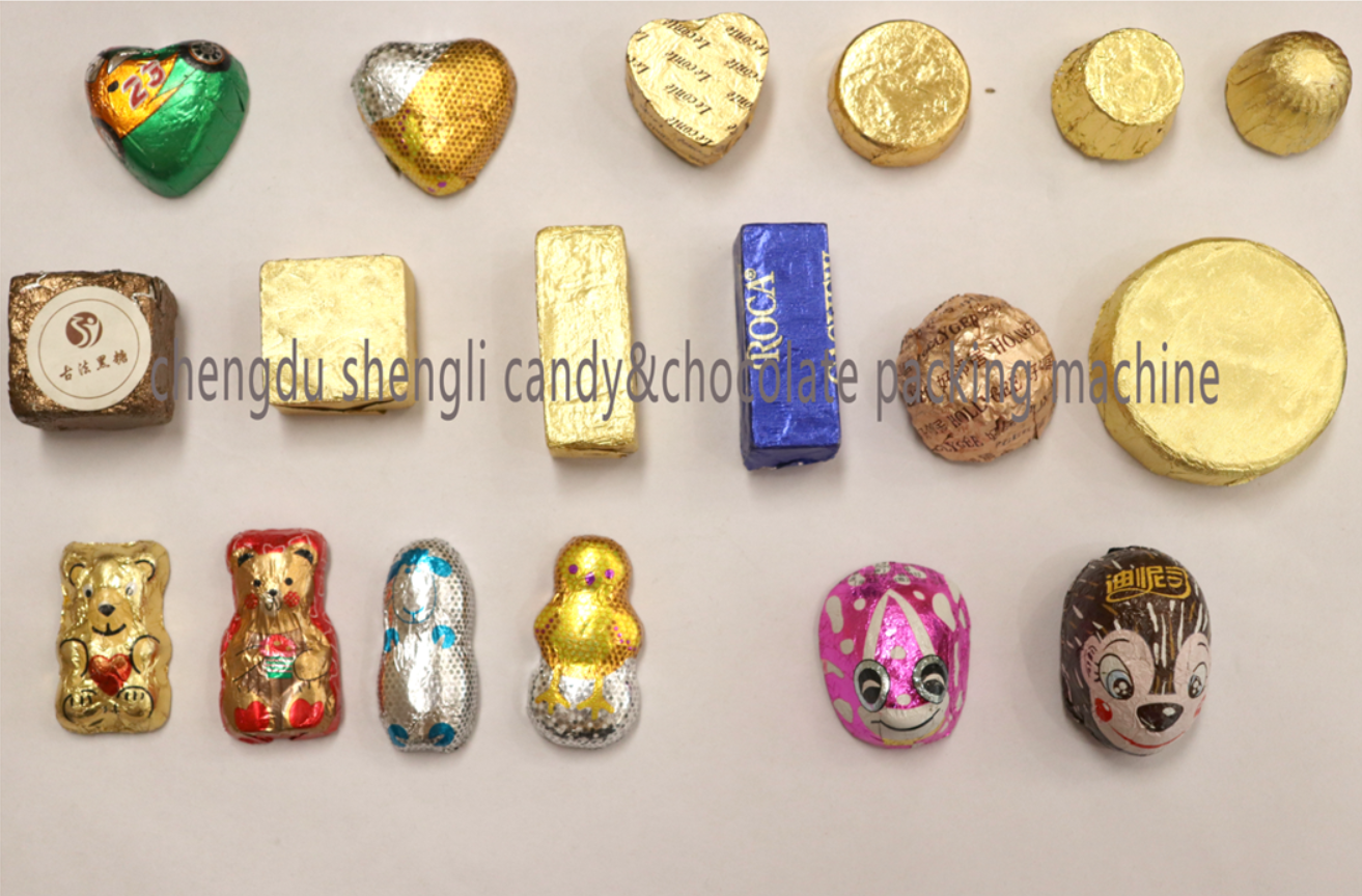 Multifunction Round Shape Chocolate Wrapping Machine Speed 300ppm Electric Driven Type