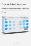 Seafood 350L Supermarket Display Freezer Anticorrosive Dual Zone
