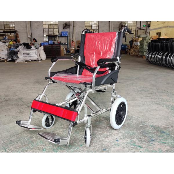 China Compact Lightweight Aluminum Manual Wheelchair With Solid Rear Wheel factory