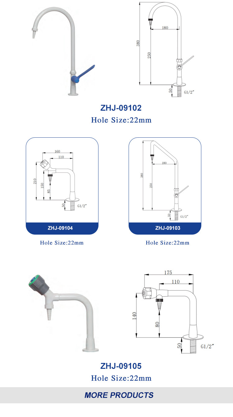 Rotation 360° Laboratory Sink Tap Water Faucet With Heating Chemical Resistant