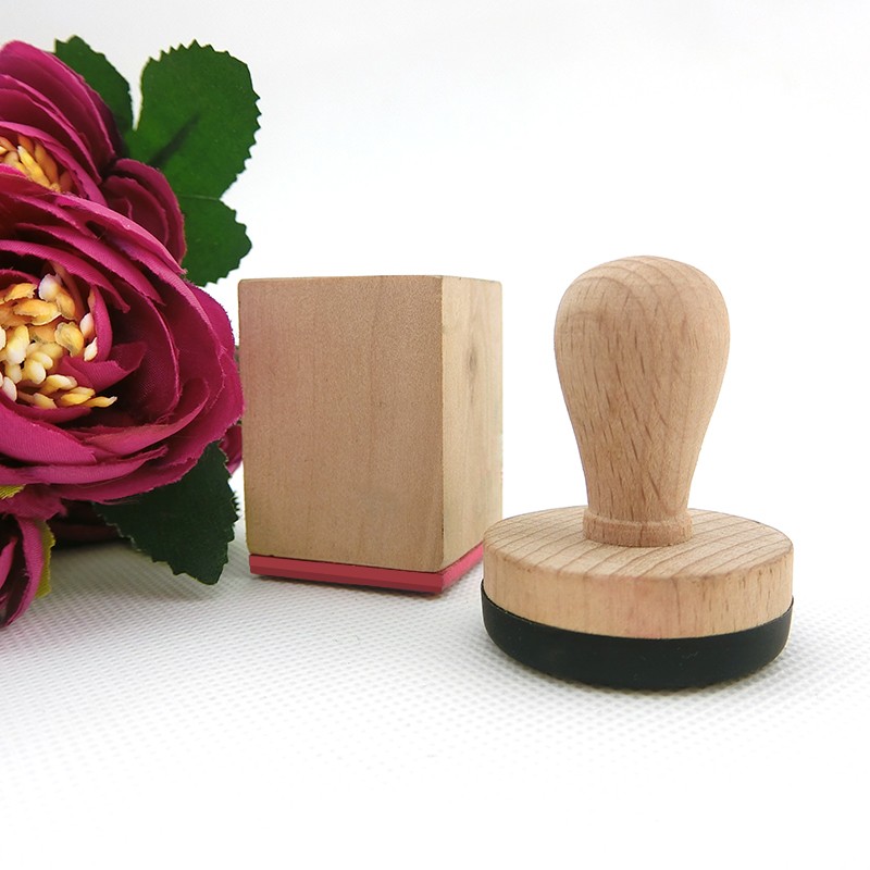Natural Wood Stamp Handle, Children's Montessori Stamp Toys