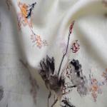 Floral Pattern Soft Tulle Fabric Tencel Printed Pure Cotton Printed Sleepwear