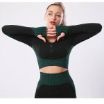 ODM Camo Print Seamless Yoga Sets Antifriction Leggings And Long Sleeve Crop Top