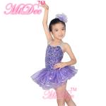 Midee Kids Dance Clothes Coin Sequin Tutu Skirt Dress With Silver Sequins Edge