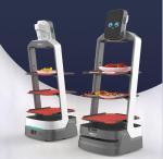 Waiters White Delivery Robot Food 12-14H Battery Life Steak Sushi Restaurant