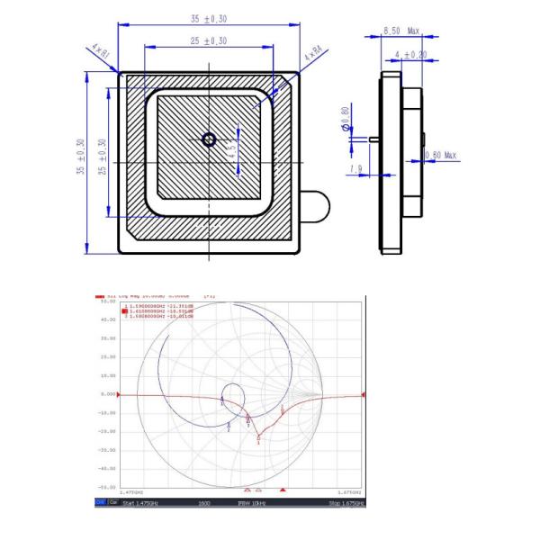 JCDZ High Precision 3540-2540 Ceramic Active Internal Stacked Patch Antenna Keramische Antenne Welding Cutting Processing
