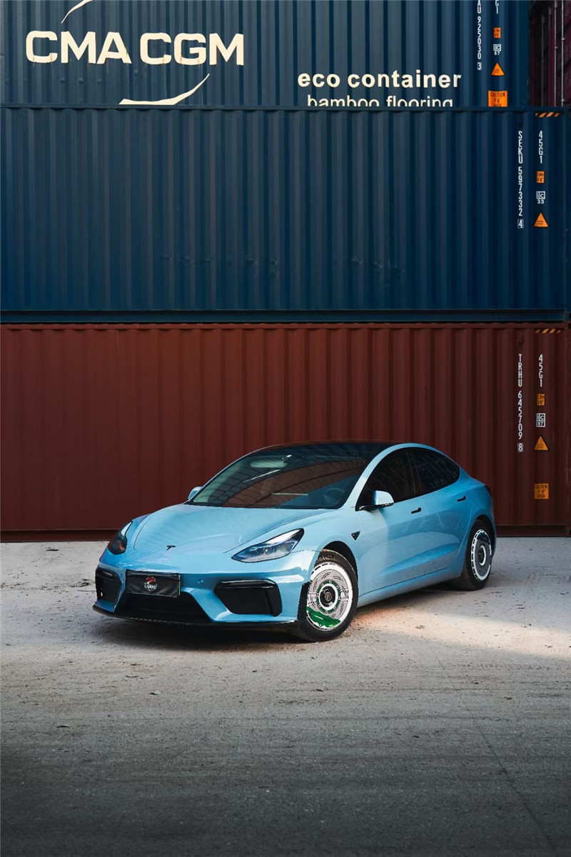 Auto Parts for Tesla Model 3 Body Kit PP Plastic Material MODEL 3 Upgraded GT4-style Front Bumper Body Kit