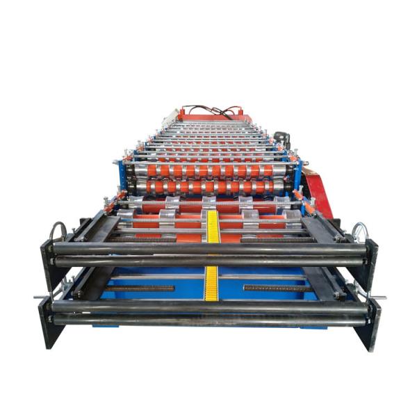 Double Trapezoidal Tile Wall Corrugated Sheet Roll Forming Machine Fully Automatic