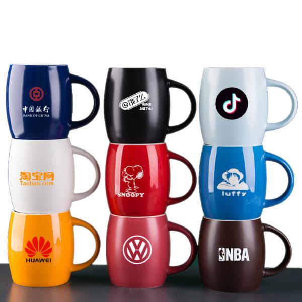 red blue polychrome printed coffee mugs wholesale engrave personalized custom