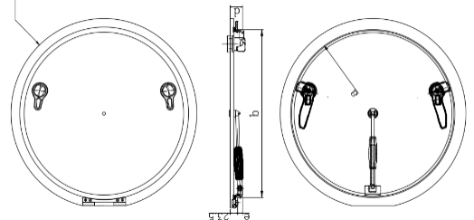 Marine Aluminum Acrylic Round Hatch product image