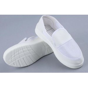 220mm PU Three Sides Breathable Cleanroom Anti Static Shoe