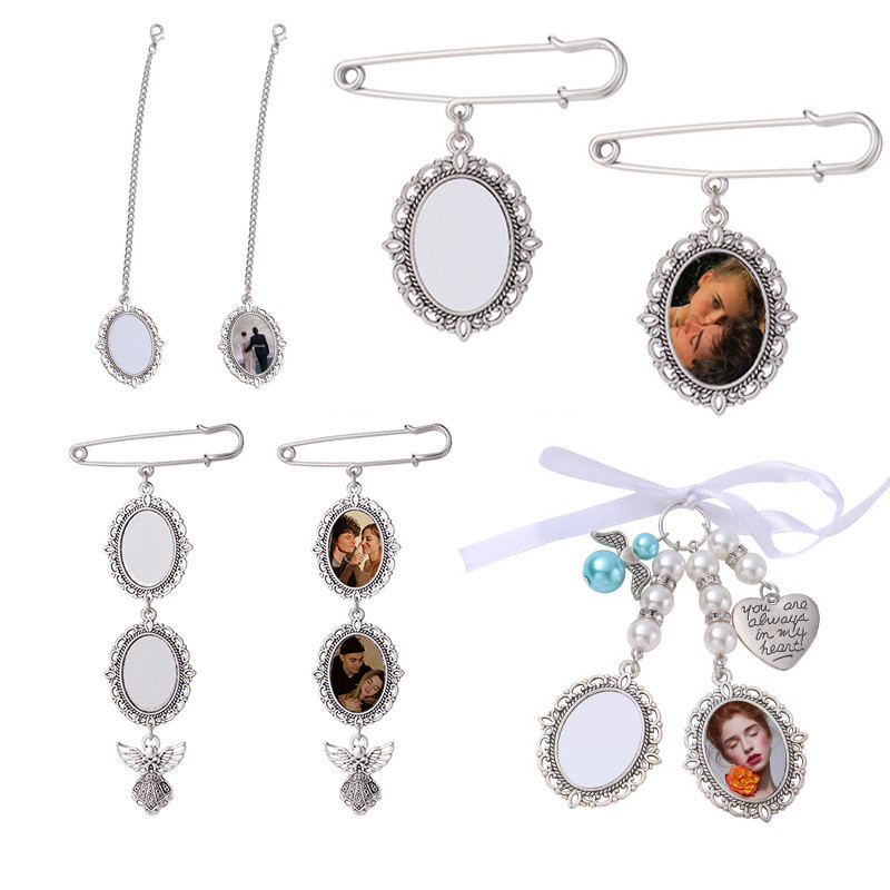 Sublimation Pendant Brooch Customized Sublimation Metal Brooches