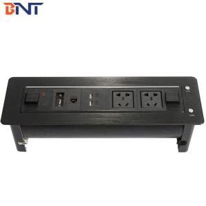 China double usb charger motorized flip up rotating socket used in conference system EK6304 factory