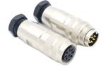 AISG MF waterproof IP67 M12 5pin 5pin crimp press Flange mount PCB connector