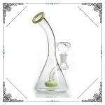 Mini Beaker Smoking Pipe Borosilicate Glass Material With Colorful Mouth Piece