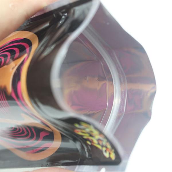 Custom Printed Mylar ziplockk Bags Plastic 3.5g Candy Edible Smell Proof Stand Up Pouch