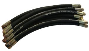 China 6-25mm Minimum Bend Radius NBR High Pressure Hydraulic Hose With Crimp Or Reusable Fittings And NBR Cover factory