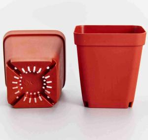China SQUARE DEEP NURSERY POTS plants black,red,green plastic Landmark 4 sizes factory