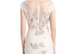 Polyester And Spandex Long White Evening Dress , 62 Inch Simple Evening Dress