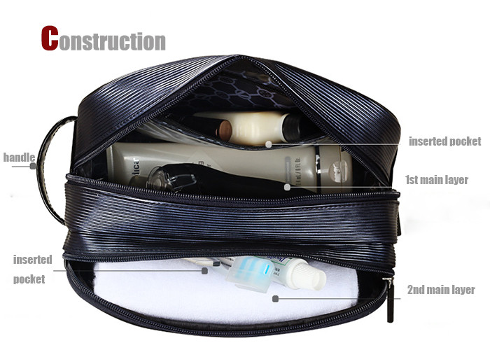24x15x12.5cm Mens Toiletry Bag Comfortable Hand Held Exquisite Workmanship