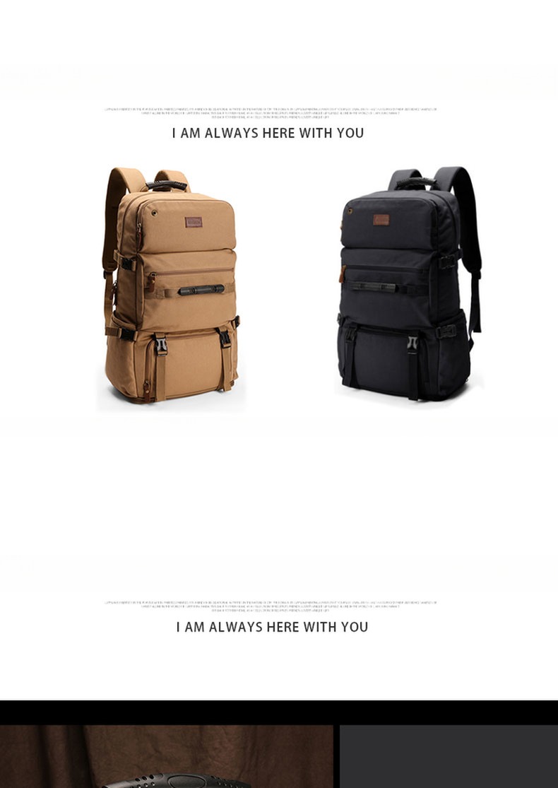 Characters Pattern Waterproof Multi-Function Outdoor Carrying Bag with Button Closure