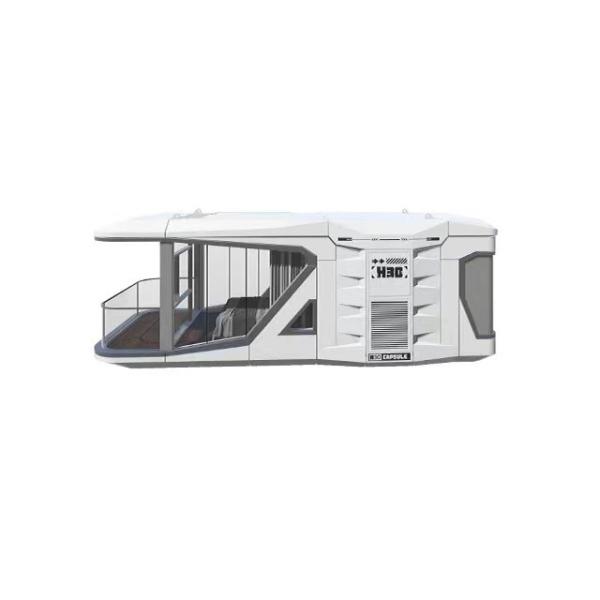 Coffee Mobile Prefab Space Capsule House Manufactured by Luxury Beach Villa for