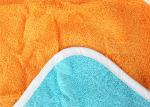 Pure Cotton Fabric Baby Bath Washcloths Blue Orange Color 5pk A Class Standard