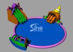 Seaworld giant octopus kids N adults inflatable water park on land for summer