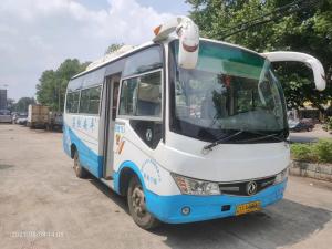 China Used Shuttle Vans Floding Door 19 Seats White Color 6 Meters Front Engine Wiht A/C 2nd Hand Dongfeng Bus EQ6608 factory