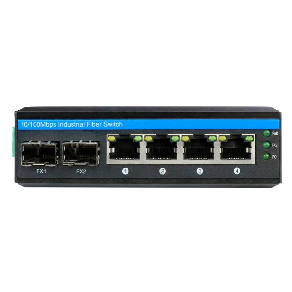 Olycom 4-Port PoE Switch Fast Ethernet SFP Fiber Industrial Level 120W Budget Outdoor Use