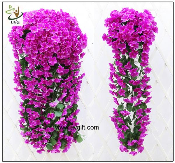 UVG artificial flowers wholesale hanging silk violet wreath for wedding flower