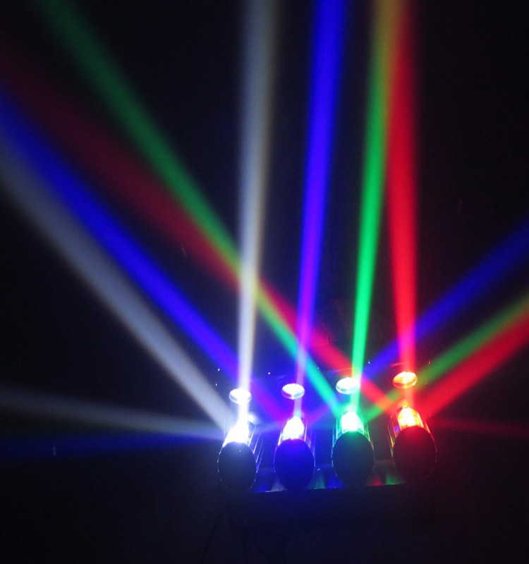 4 Head Quad RGBW Barrel Mirrored Roller Scanner Disco Effect Lights AC 100 - 240V