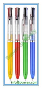 China multifunction pen, multi color plastic ball pen factory