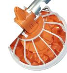 Stainless Pan Feeding System For Broiler Feed Pan Orange And White