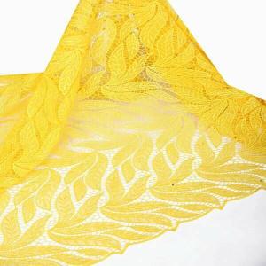 China Hot selling embroidered guipure water soluble lace fabric factory