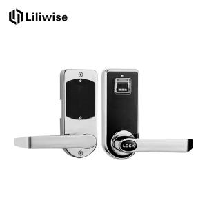 China Scanning Fingerprint Door Lock With Key Zinc Alloy Biometic Sensor Reader factory