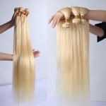 Cuticle Aligned Raw 613 Blonde Hair Bundle Extensions Wig Vendors