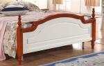 Latest European Mediterranean Style Bedroom Furniture Ivory Wood Double Bed