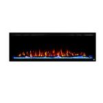 60 inch Electric Fireplace Insert Heater Metal Glass Construction with 9 Colors
