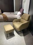 Living Room Upholstery Modern Arm Fabric Leisure Chair With Ottoman