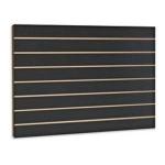 Recycled Odorless Black Melamine Slatwall , Practical Wooden Grooved Acoustic