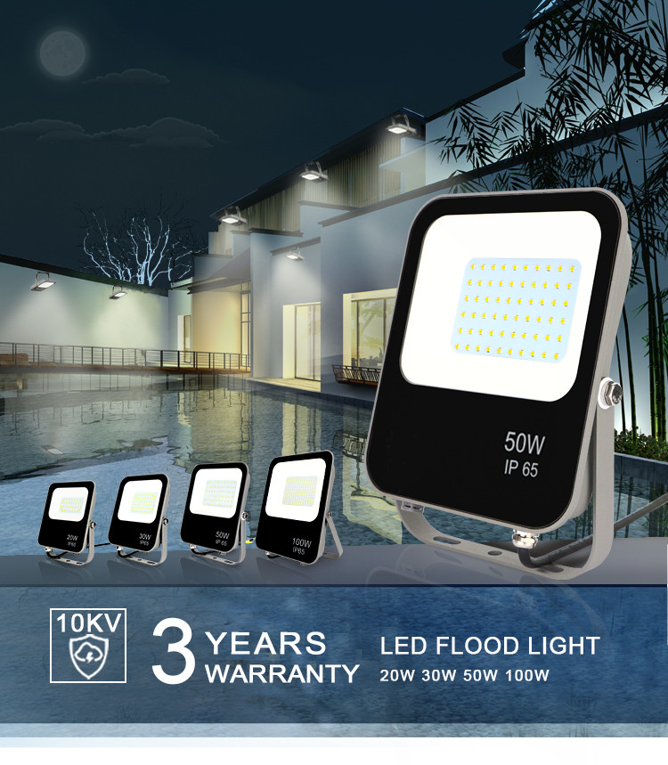 Cri80 Outdoor LED Flood Lights IP65 High Power 100 W 150 W 200 W